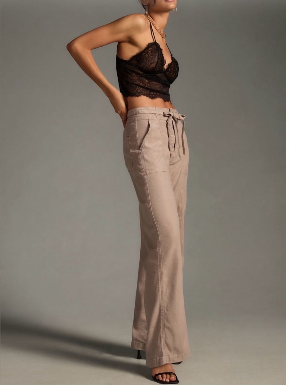 Hudson Tie-Waist Wide Leg Linen Pants Size 31 (O)